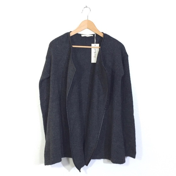 Eve & Al Gray + Black Open Sweater XS - Picture 2 of 5